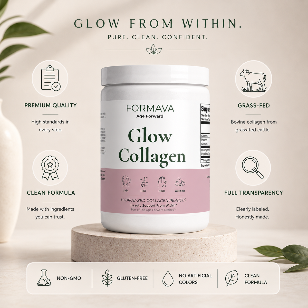 Glow Collagen™ | Skin, Hair & Wellness Support | FORMAVA