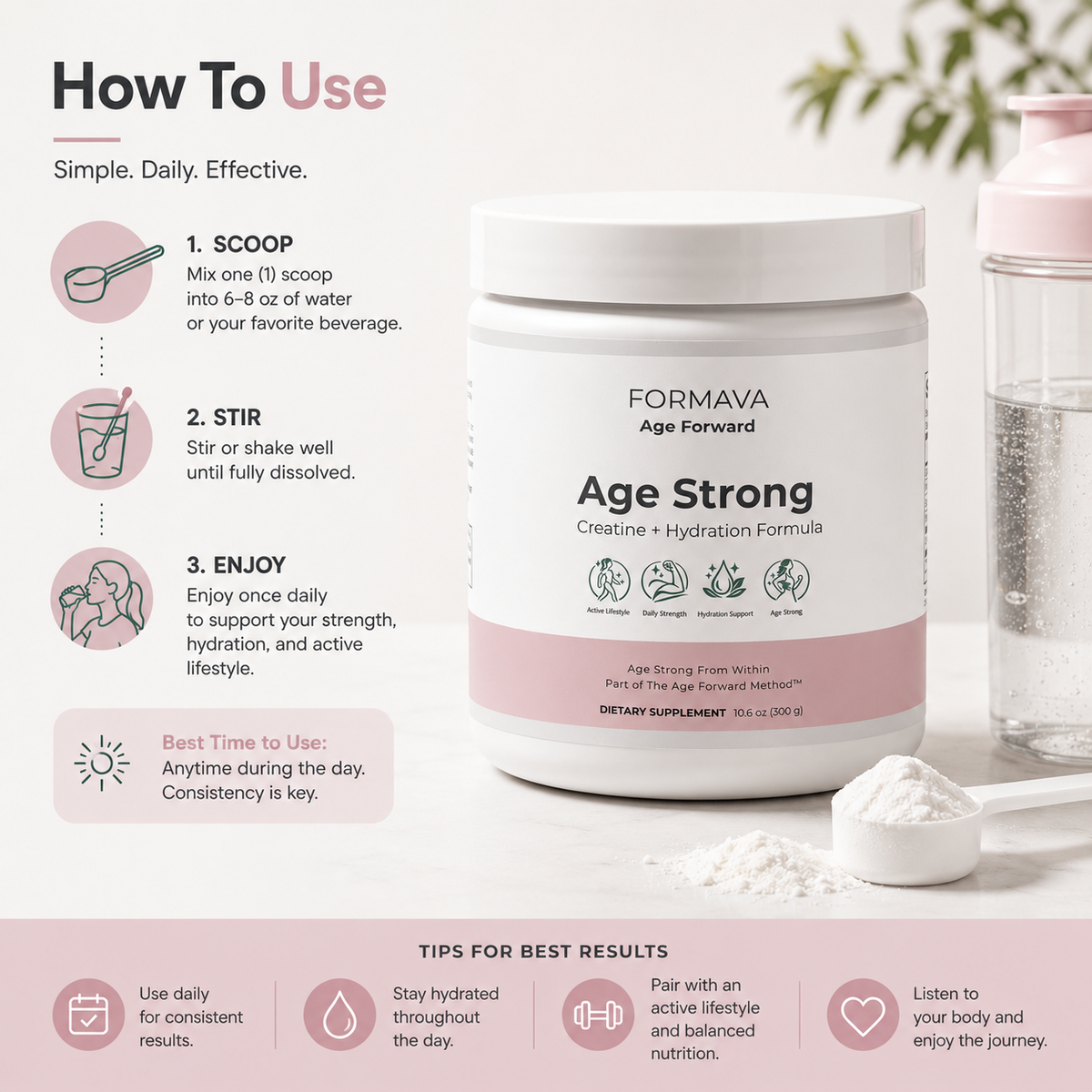 Age Strong™ | Creatine + Hydration Formula | FORMAVA