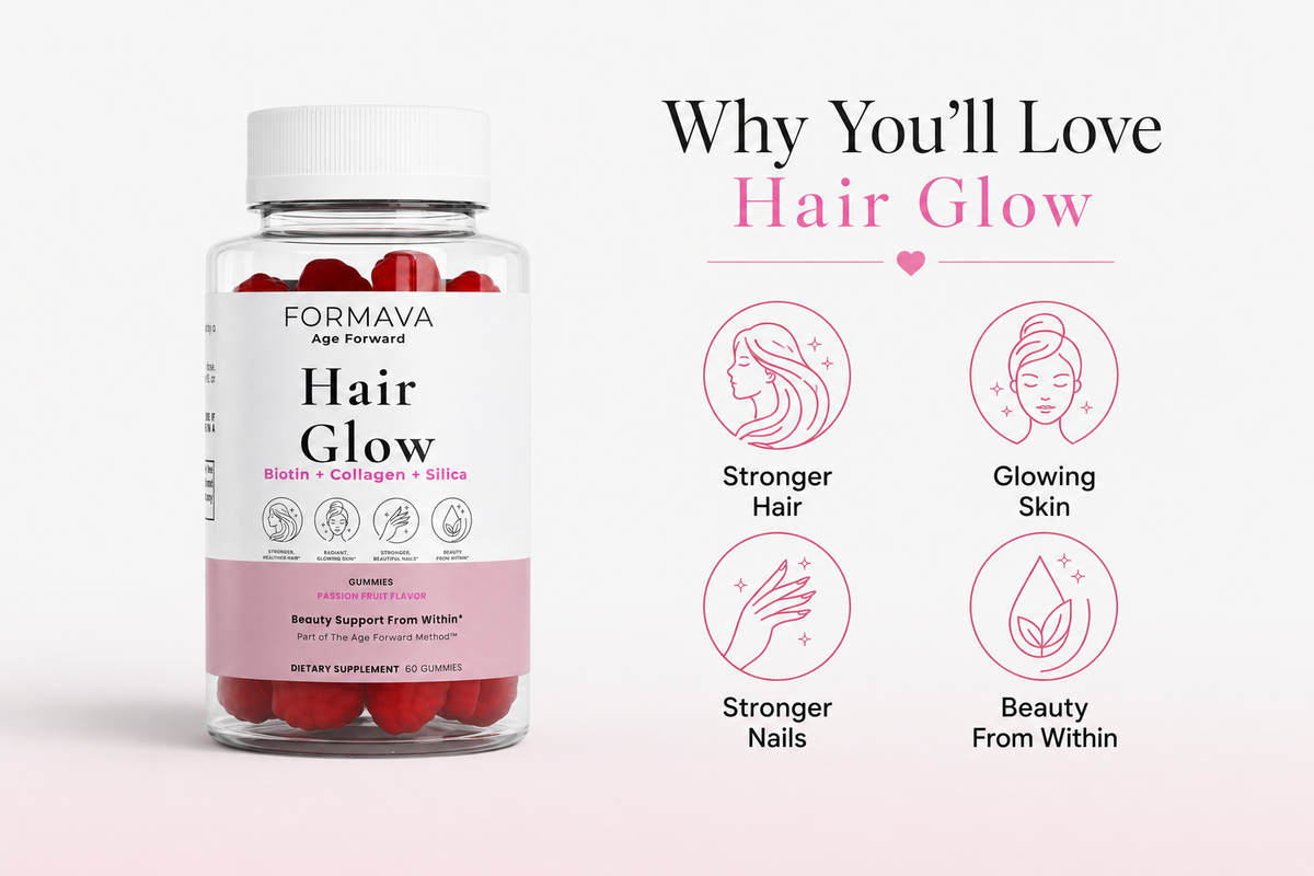 Hair Glow™ Gummies | Hair, Skin & Nails Support | FORMAVA